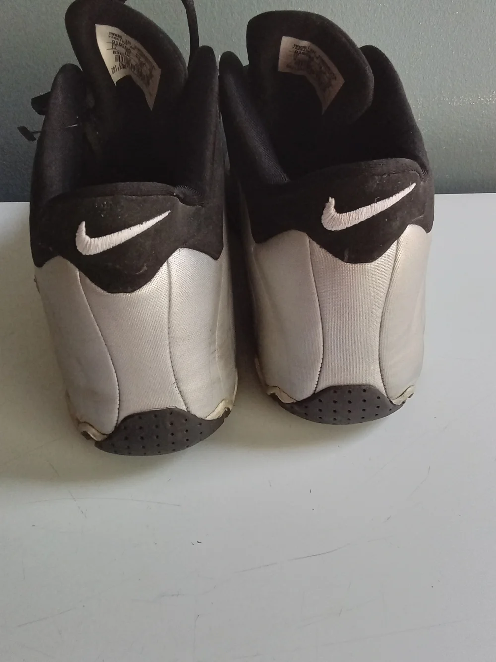 Nike Air Flightposite 1 Metallic Silver Black Basketball Shoe 624015-005 Mens 11